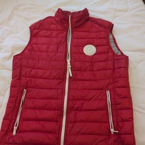 Michael Kors Red and Gray Quilted Vest